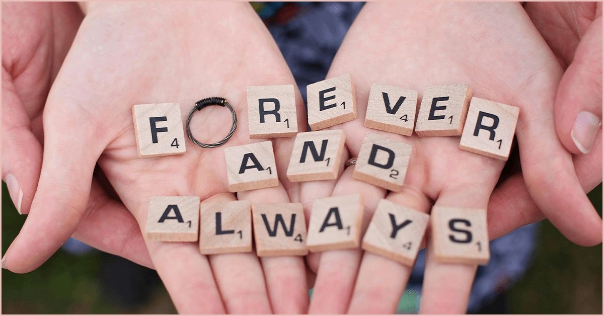 forever and always letters on hands